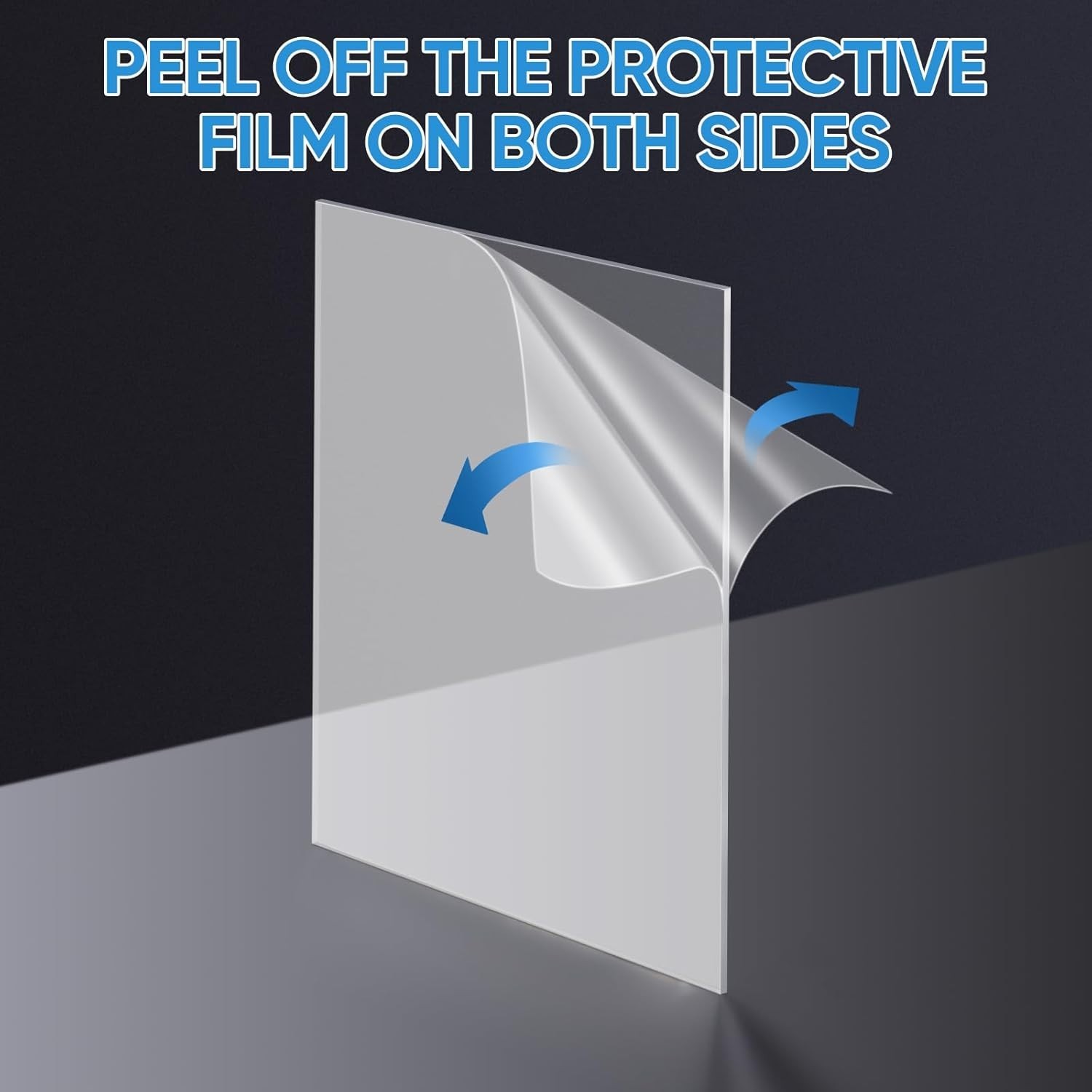 6PK 8" X 10" PET Plexiglass Sheets, Clear Plastic Sheet, Easy to Cut Thin Flexib