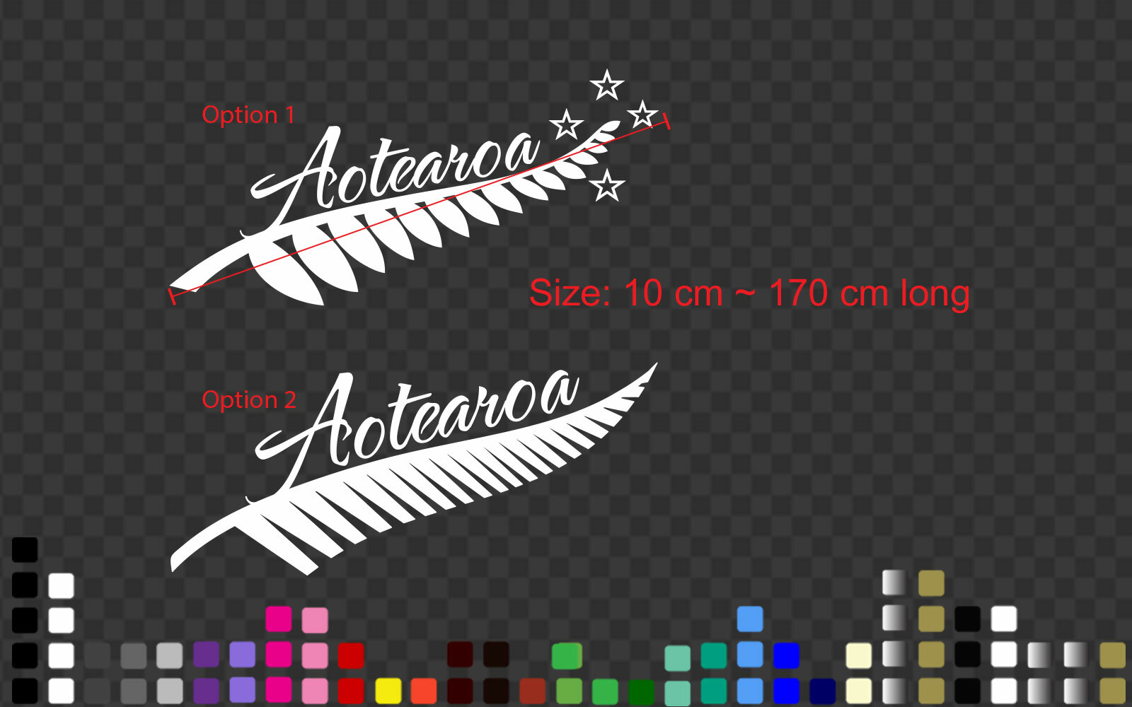 Silver Fern Aotearoa Sticker Decal New Zealand Maori Car Window Laptop Wall Door