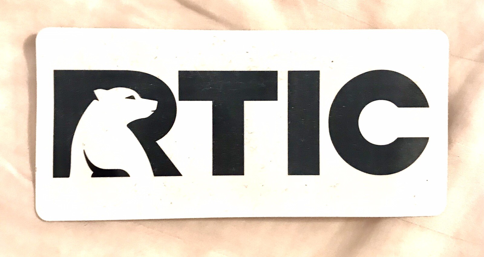 RTIC-Logo STICKERS-4.25” X 2”-White & Blue-2 Included-NEW
