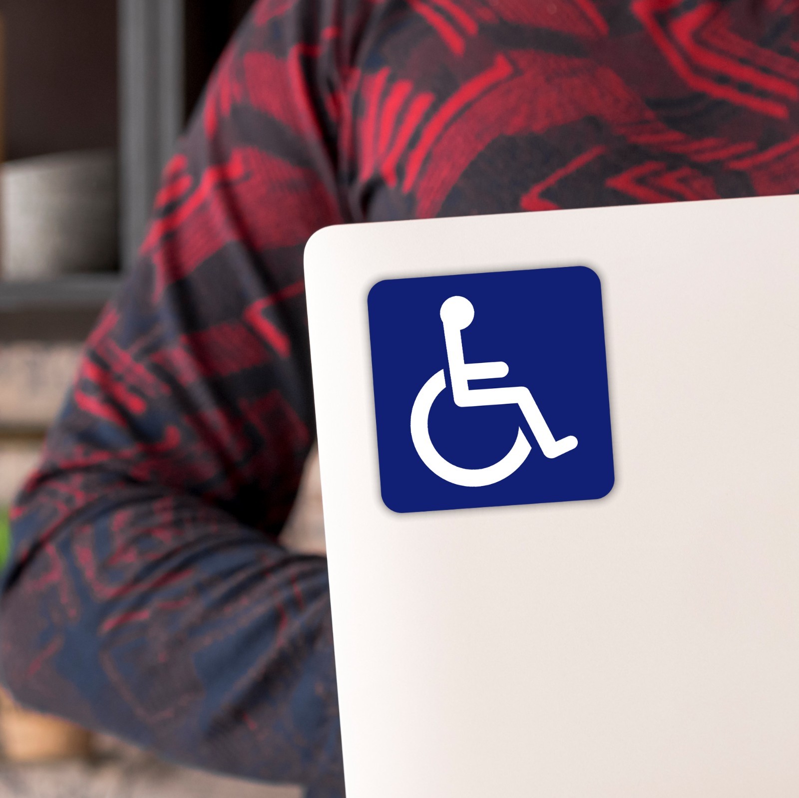 Handicap Parking Sign Sticker Decal Disabled Symbol Wheelchair Set of 2