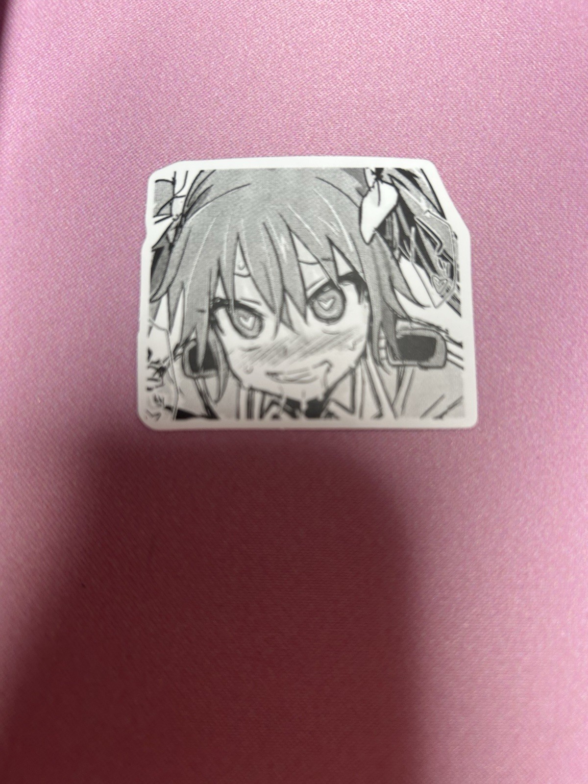 black and white waifu lewd fantasy girl sticker #16