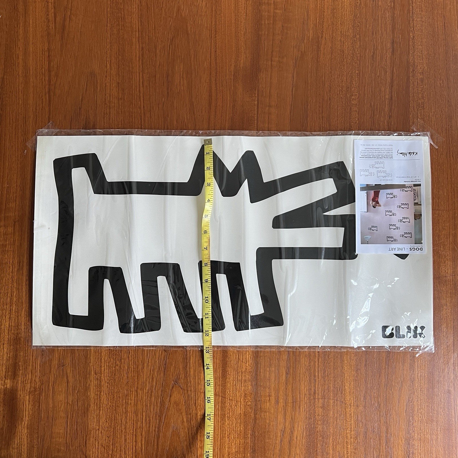1x Keith Haring Dogs Wall Decal BLIK Line Art Large 22” Black Removable Graphic