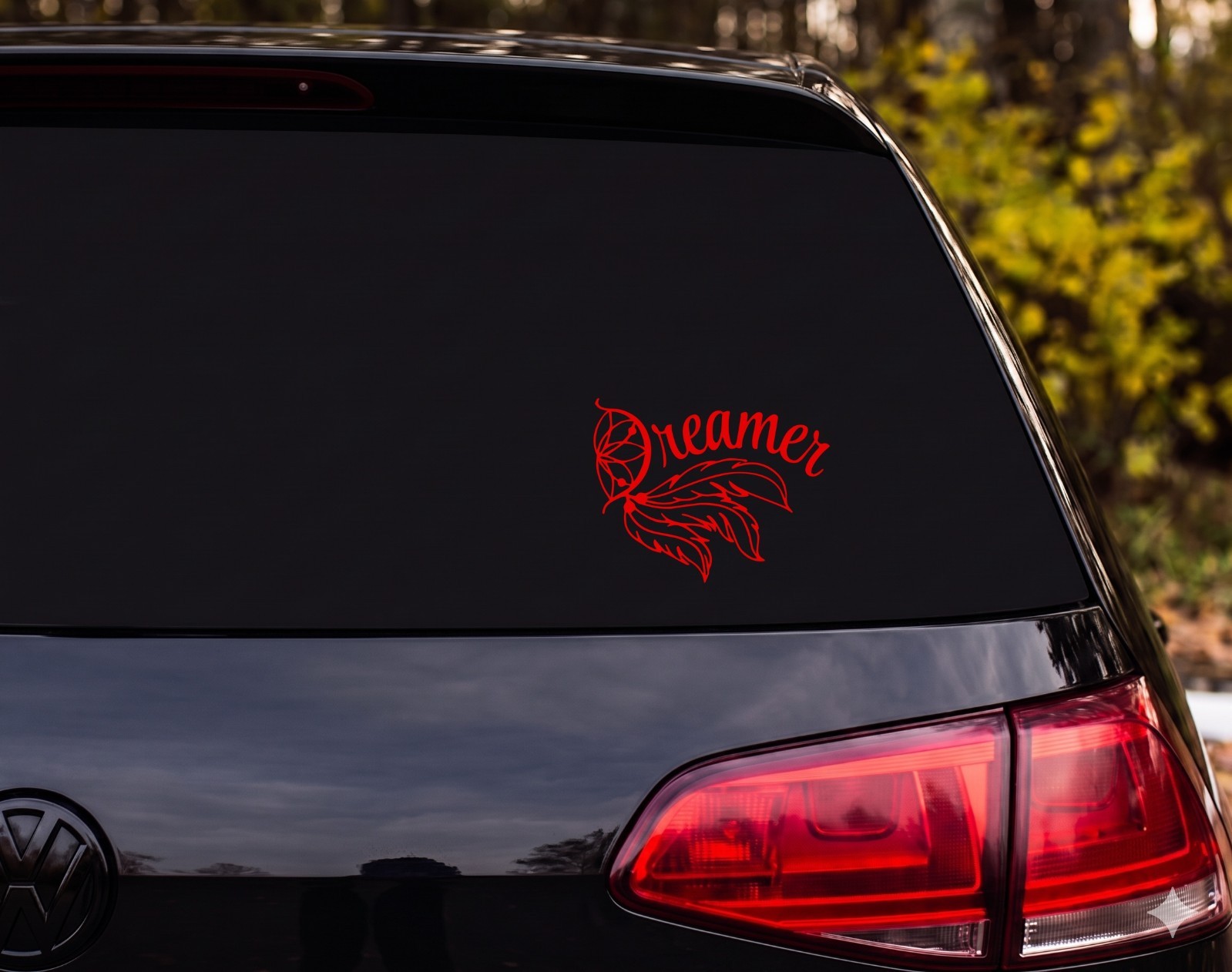 Dreamcatcher Feathers Text Vinyl Decal Sticker Car Wall | Boho Lover Gift