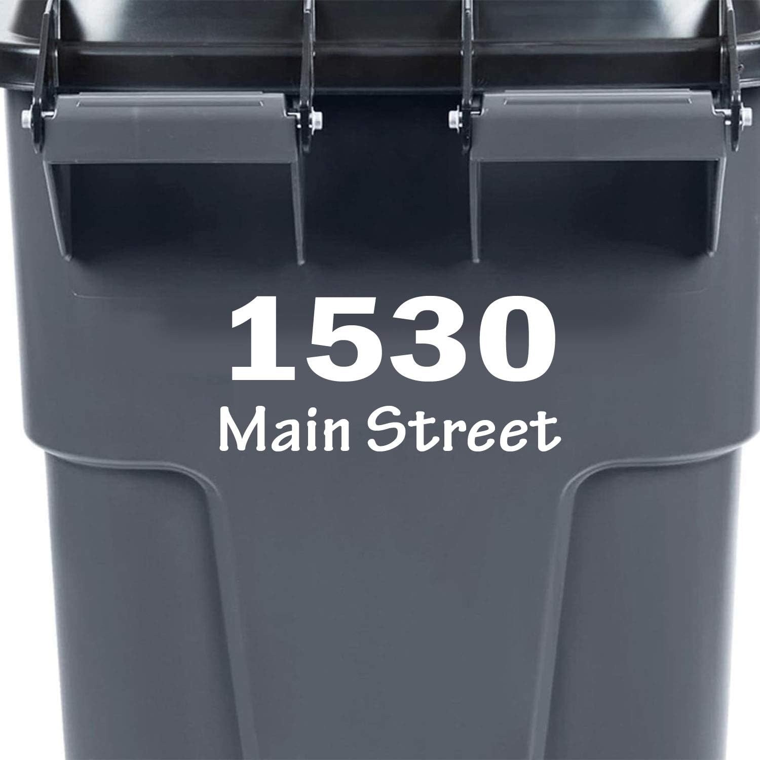 Custom Garbage Can Address Decal | Personalized Outdoor House Number Sticker