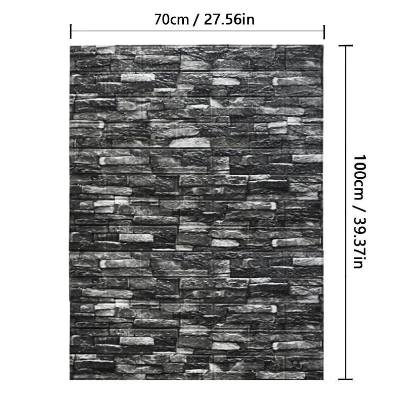 Brick Wall Sticker Self-Adhesive Wallpaper 3D Tile Foam Panel Waterproof Sticker