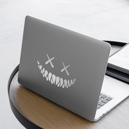 3 Pcs Reflective Car Sticker, 8 x 5 Inch Halloween Smile Demon Decal White