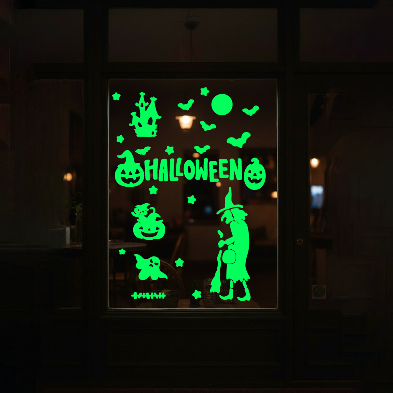 Halloween Luminous Window Gel Clings – 3Pck Stickers for Home Decor