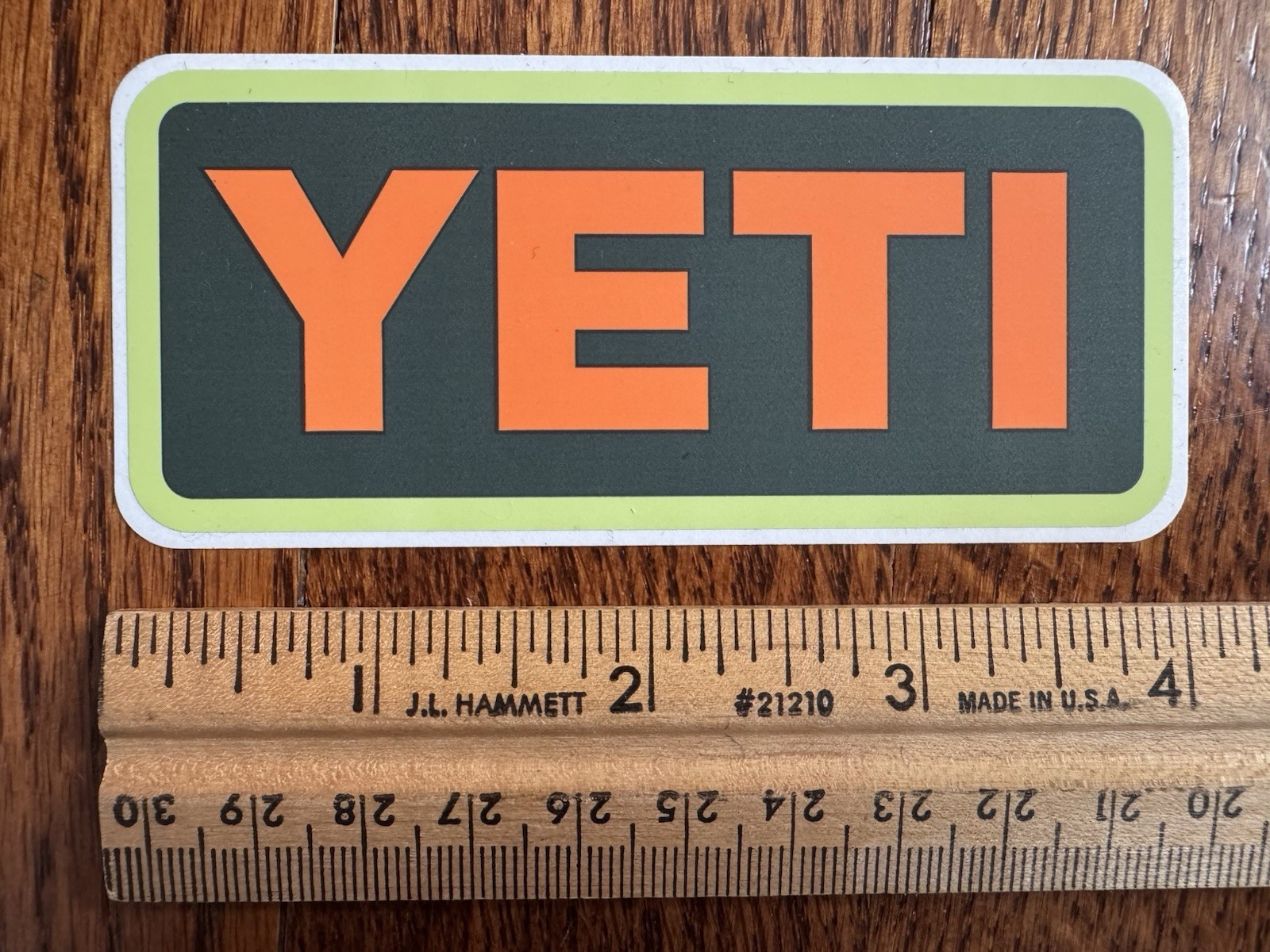 Authentic YETI Decal Orange Green Vinyl Sticker Logo Rambler Tumbler Cup Cooler