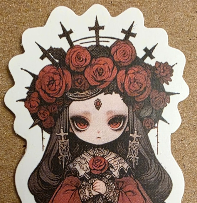 Halloween Sticker Girl Witch Vampire Ghost Gothic Cross Nun Chibi Anime Manga