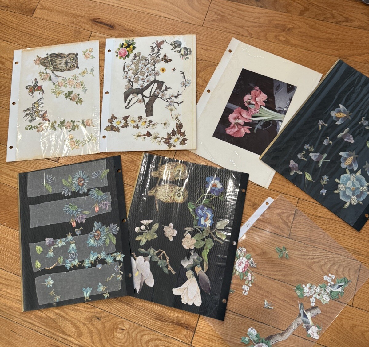 Decoupage Cutouts Vintage Floral Birds Animals People Vintage