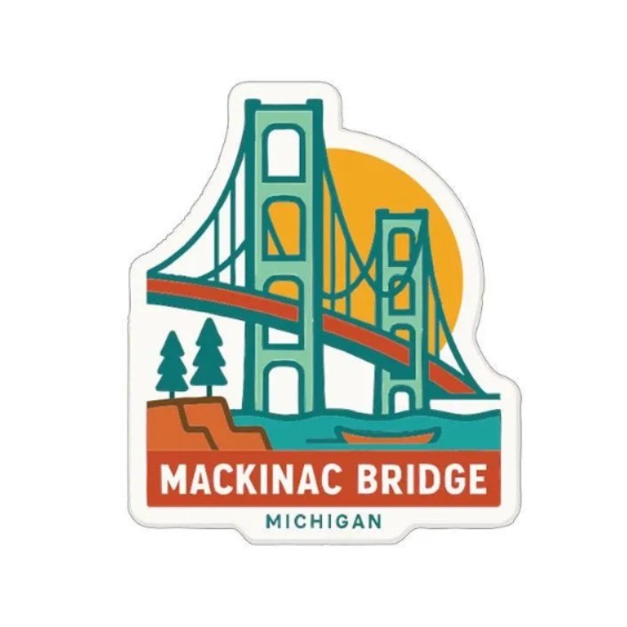 Mackinac Bridge Michigan Iron On Heat Transfer Vinyl HTV Die-Cut Symbolic