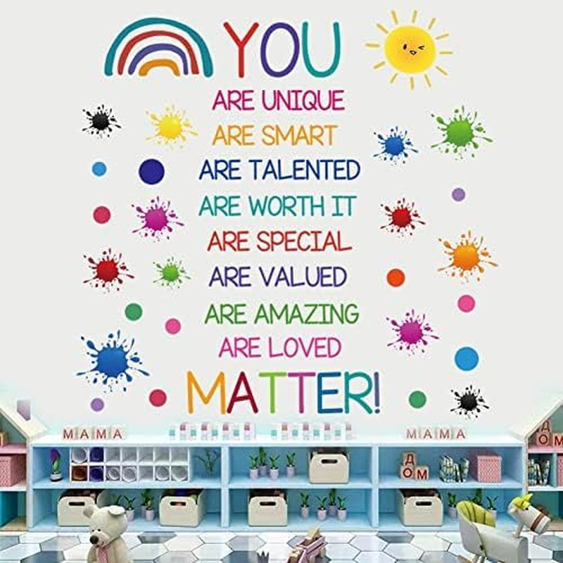 Colorful Inspirational Quote Wall Decals Motivational Phrase Wall Decor Stick…