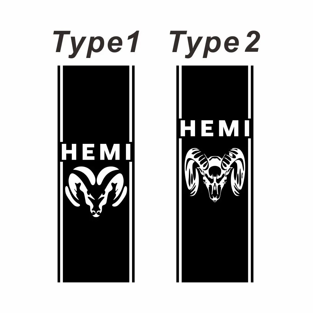 Aftermarket Dodge RAM Creative Stripe Graphic Decal Kit (2 Pcs) – Rear Body Viny