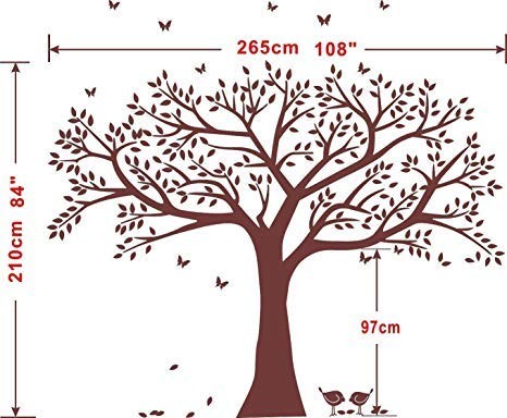 Giant Family Photo Tree Wall Decal Wall Sticker Vinyl Mural Art for Home Deco…