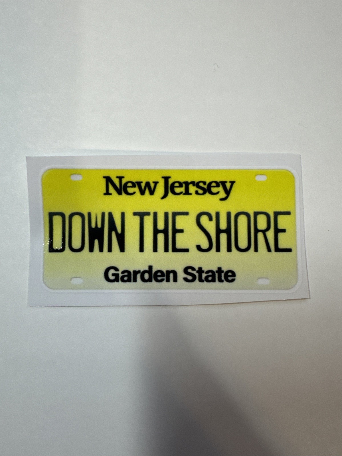New Jersey Down The Shore License Plate Laptop Water Bottle Sticker Decal