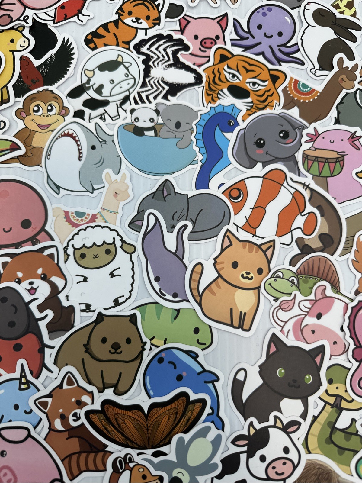 Lot Of 163 Random Small Animal Stickers Decals {HH}