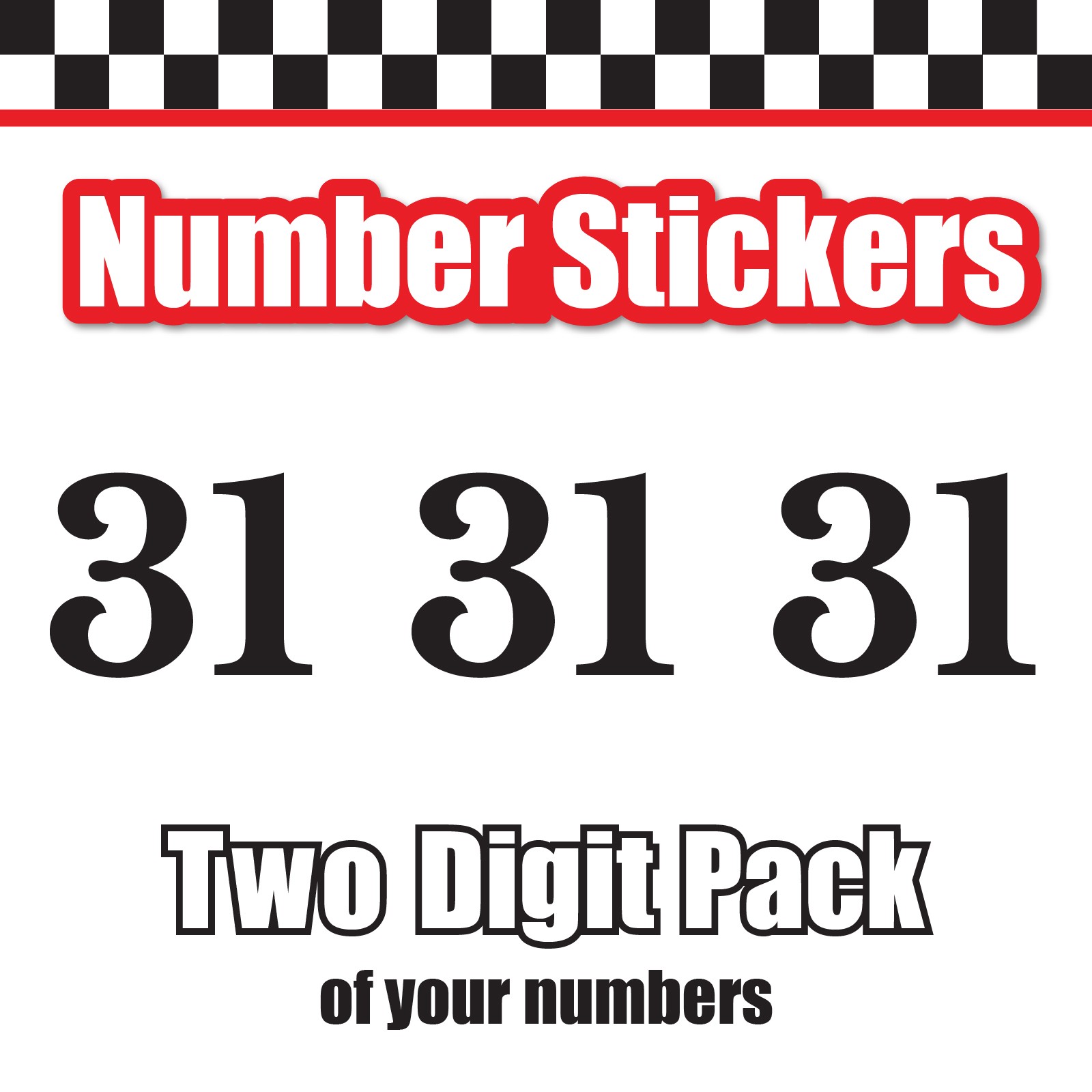3x 3 Digit Custom Single Number Stickers Decal Locker Door Mailbox Libre