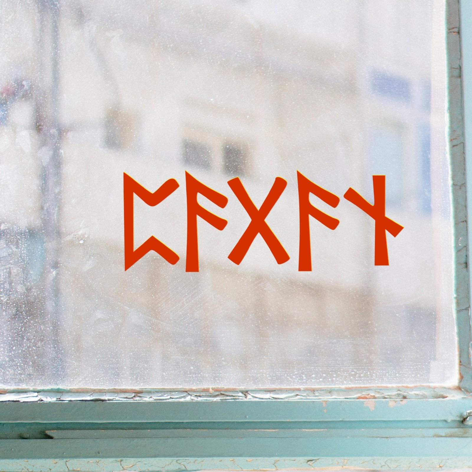Pagan in Futhark Runes Vinyl Decal Sticker | Norse Viking Symbol Car Wall Art