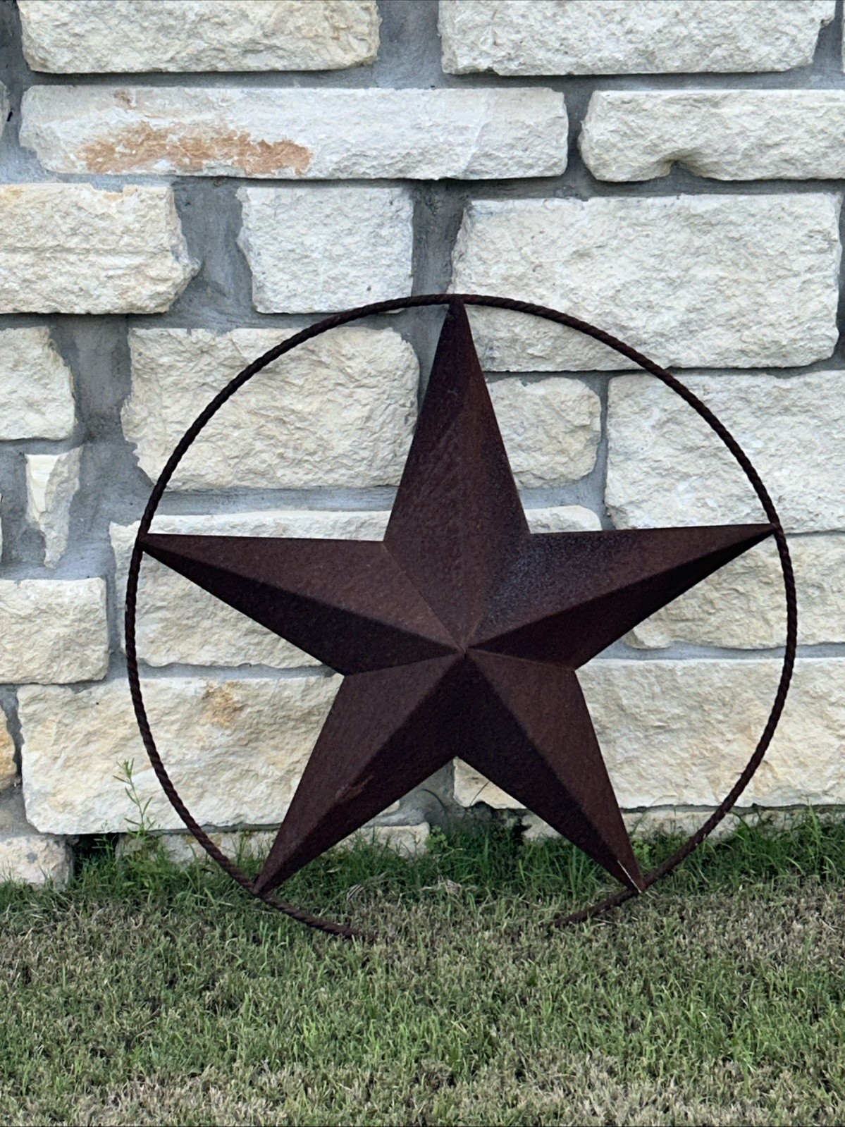 35” Lightweight Metal Texas Star Wall Decor Rustic Barn Lone Star Western Art