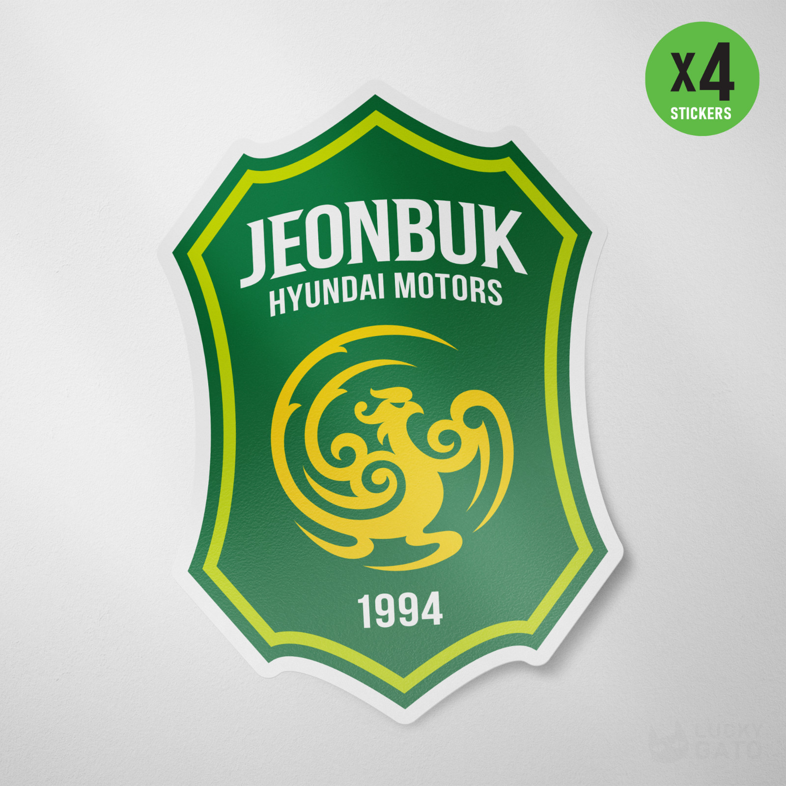 (4 Pack) Jeonbuk FC South Korea Vinyl Sticker Decal Football Soccer AFC