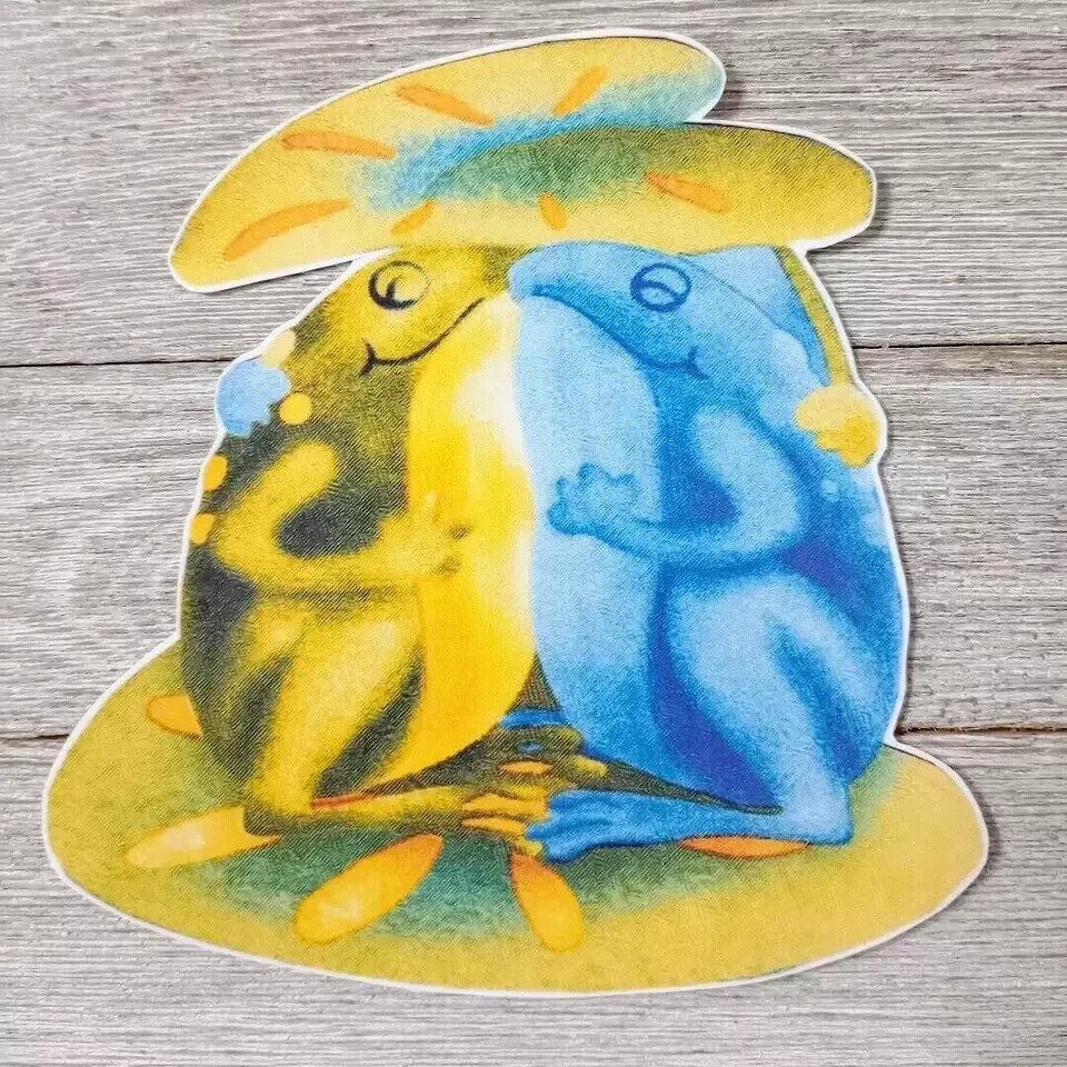 frog lilly pad wall sticker glossy duo 5 inch 1pc