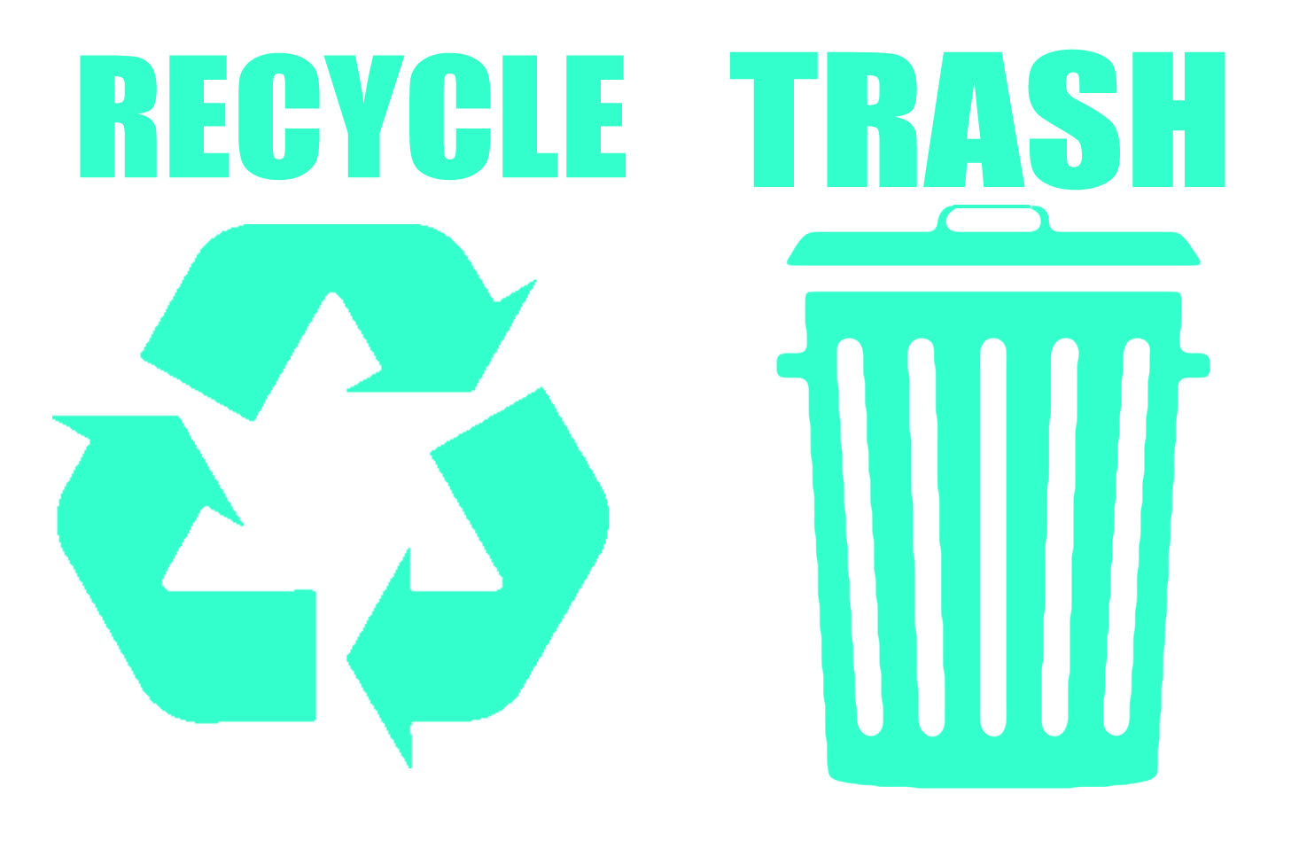 Recycle Trash Symbol Decals Sticker Logos For Home & Office Choose A1