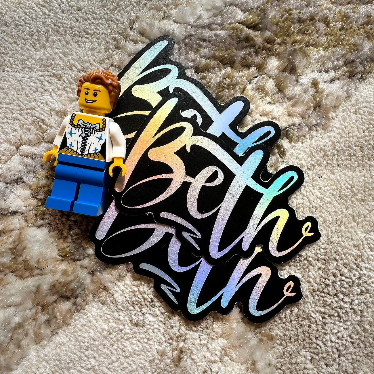 Name Sticker : BETH | 6PC Pack | for school or Office | graffiti | Calligraphy
