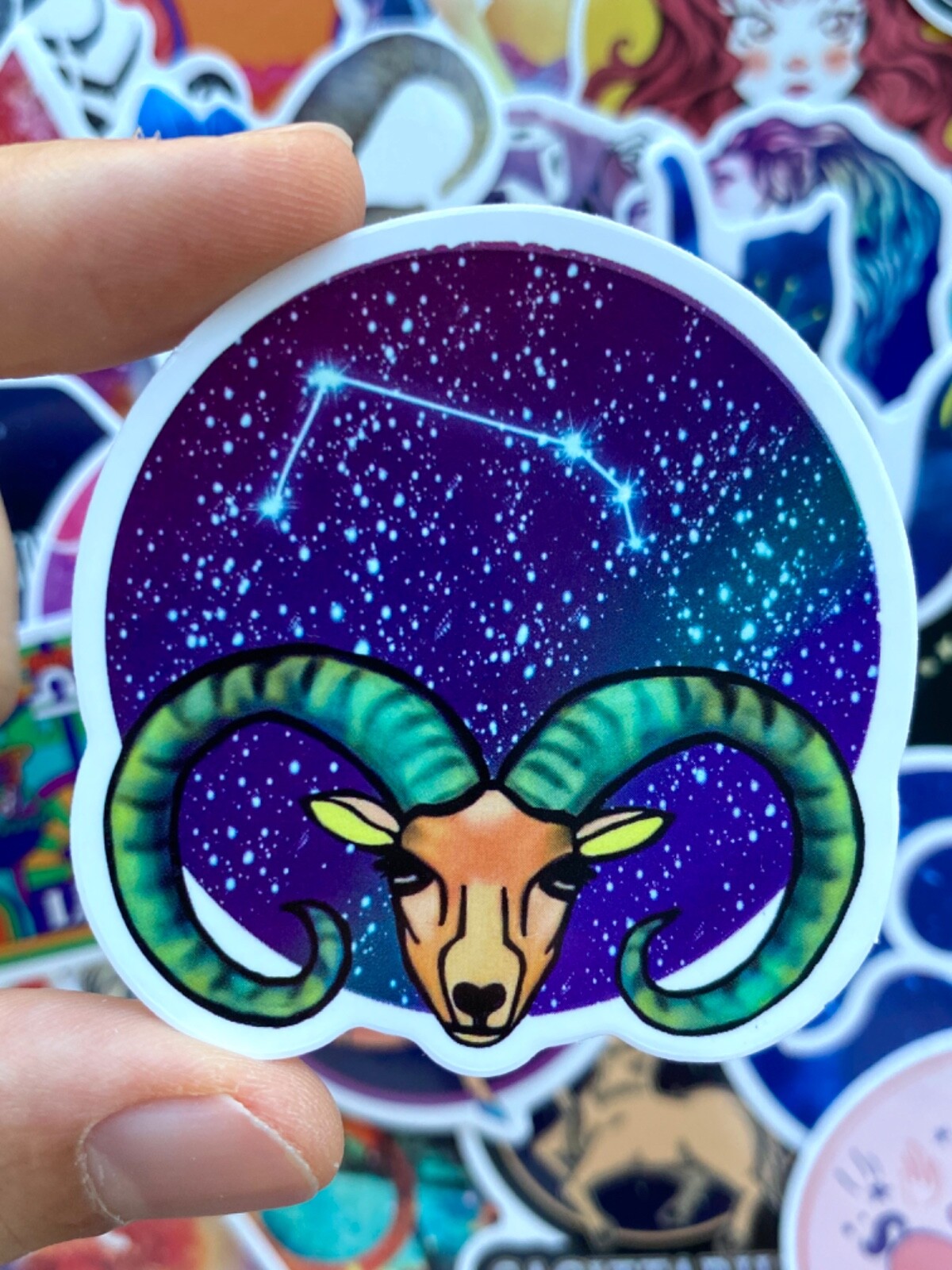 5-50 pcs Zodiac Sign Stickers, Retro Star Astrology Tarot Horoscope Laptop Decal