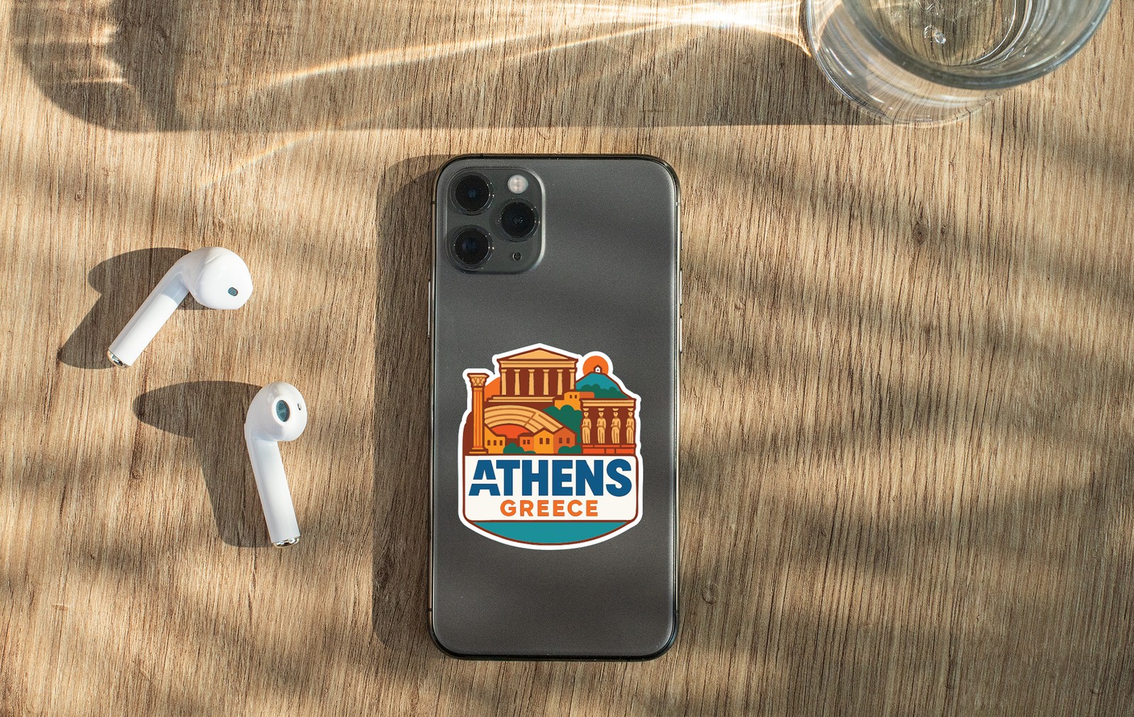 Athens Greece Sticker Decal Vinyl Die-Cut City Skyline Landmark Design