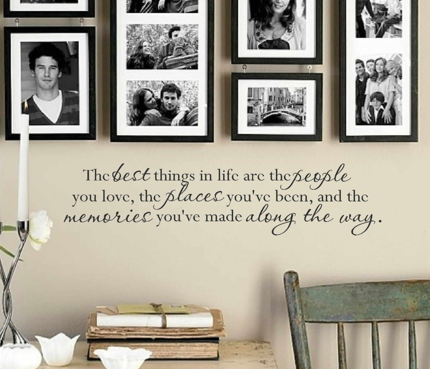 THE BEST THINGS IN LIFE Wall Art Decal Quote Words Lettering Decor Sticker 36"