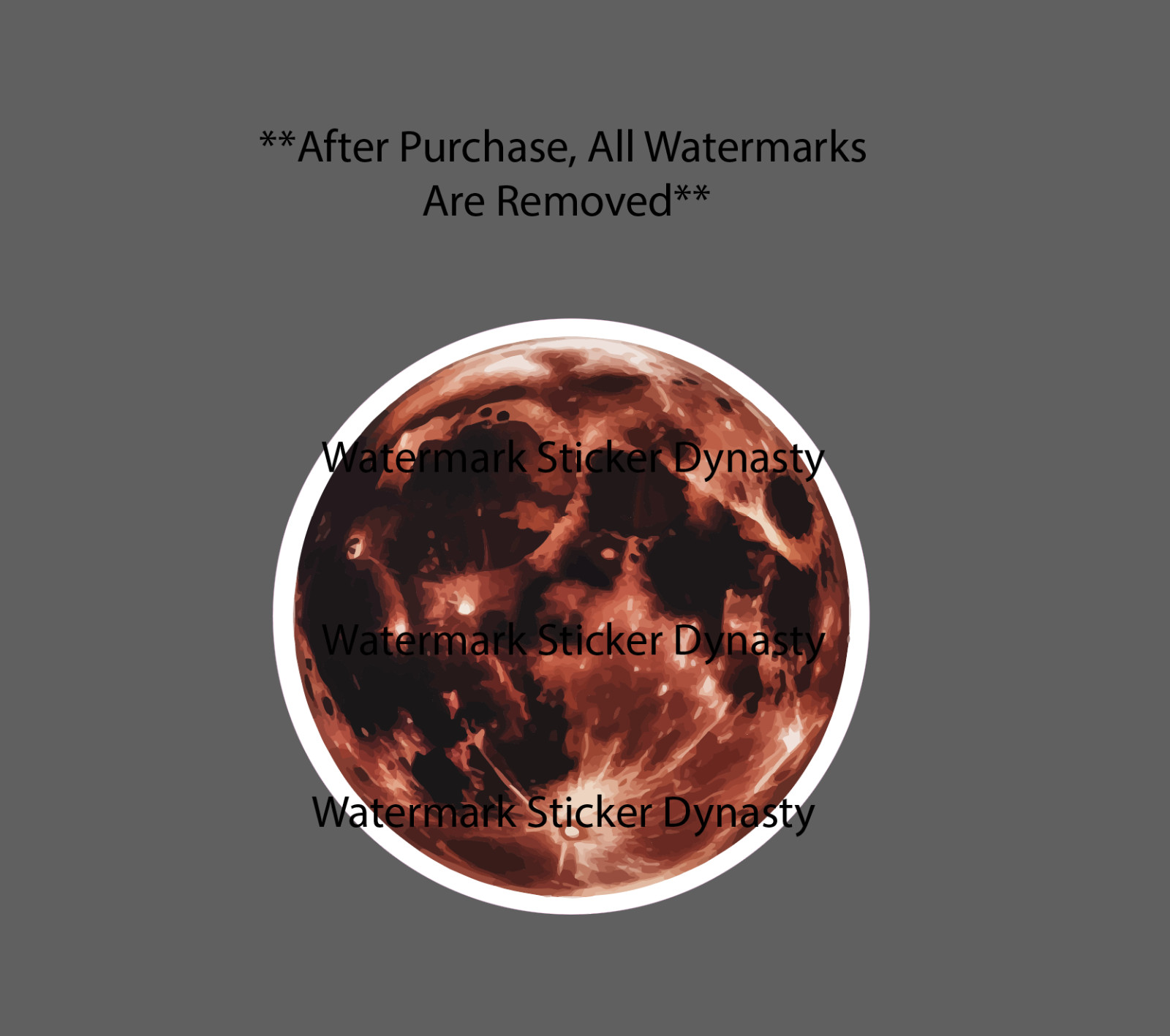 Blood Moon Sticker Waterproof Decal Space Planet Galaxy Stars Gift NEW