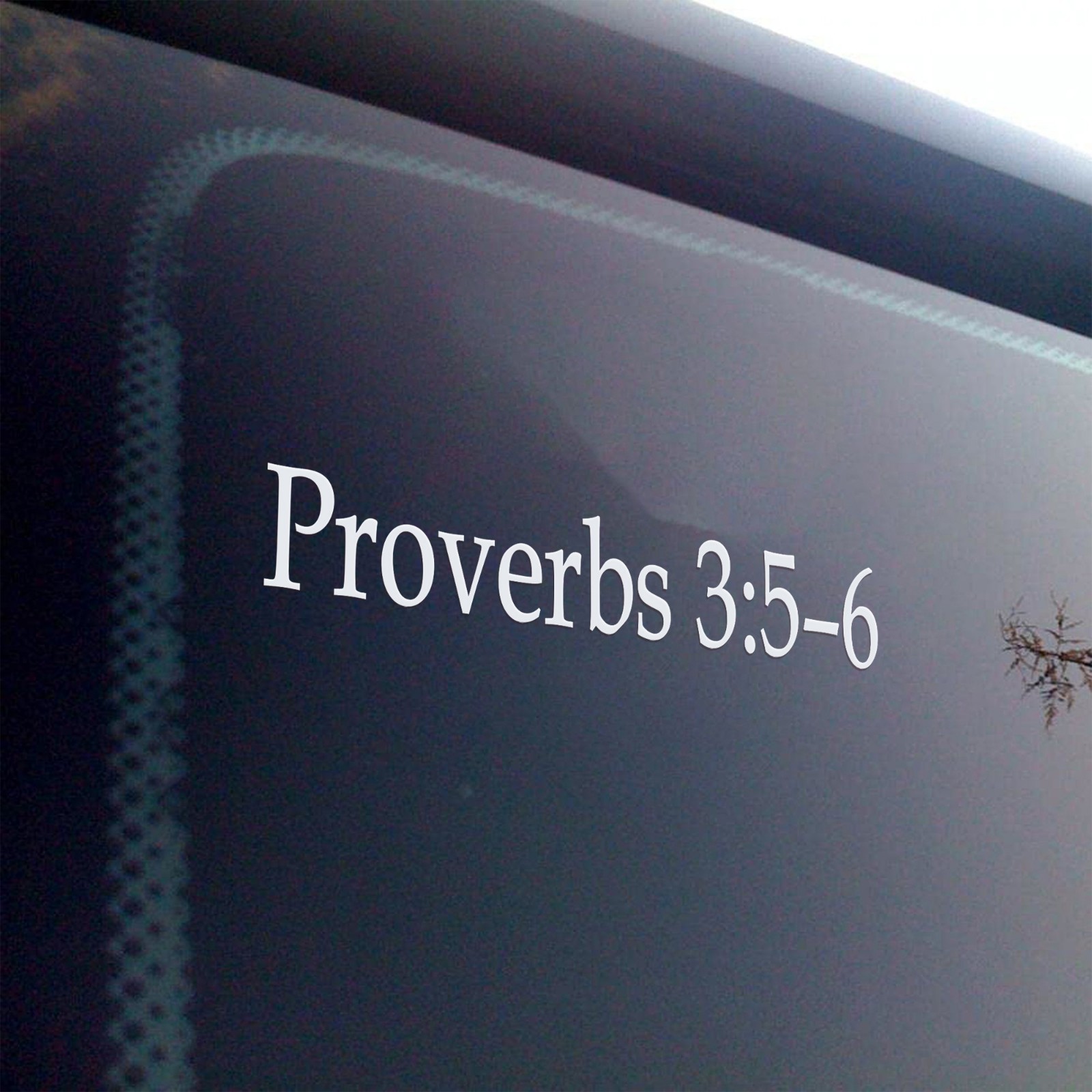 Proverbs 3:5-6 Vinyl Decal – Bible Verse Reference Sticker – Christian Faith Art