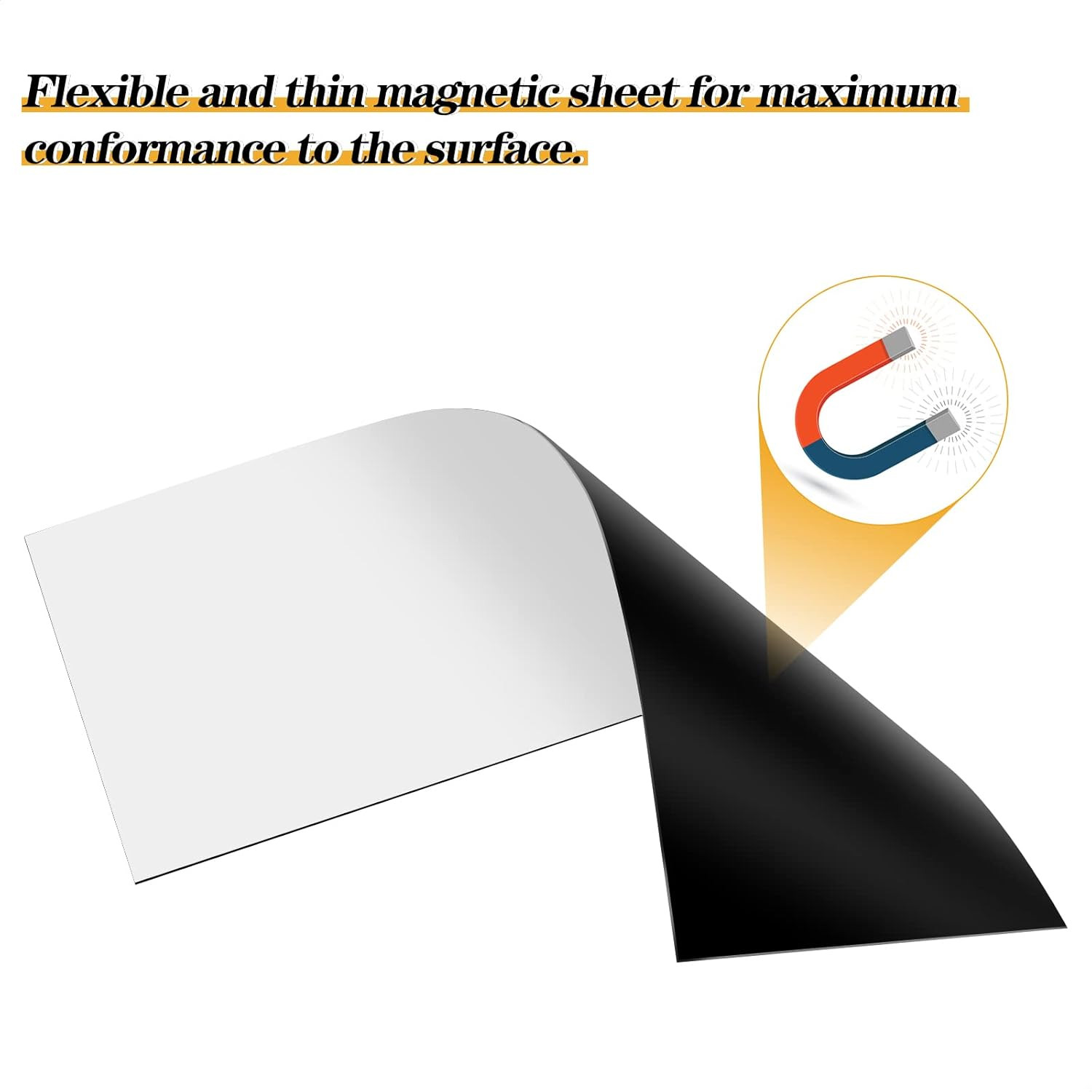 4Pcs 12" X 4" Bumper Sticker Magnets, Flexible Magnetic Bumper Sticker Sheet wit