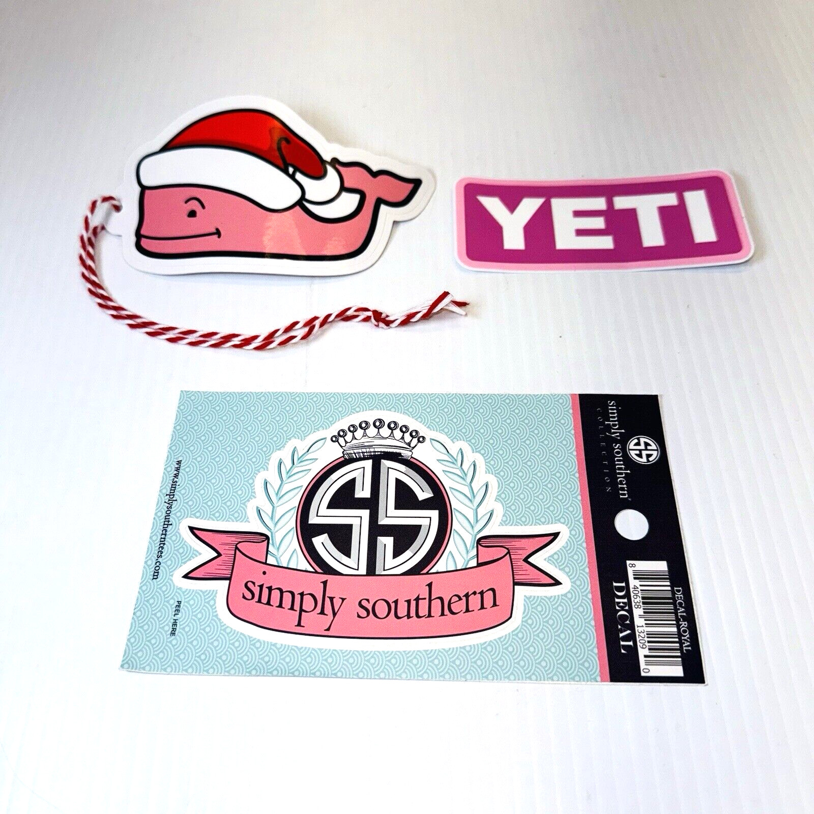 Simply Southern Decal, Pink Yeti & Vineyard Vines Christmas Whale Stickers New