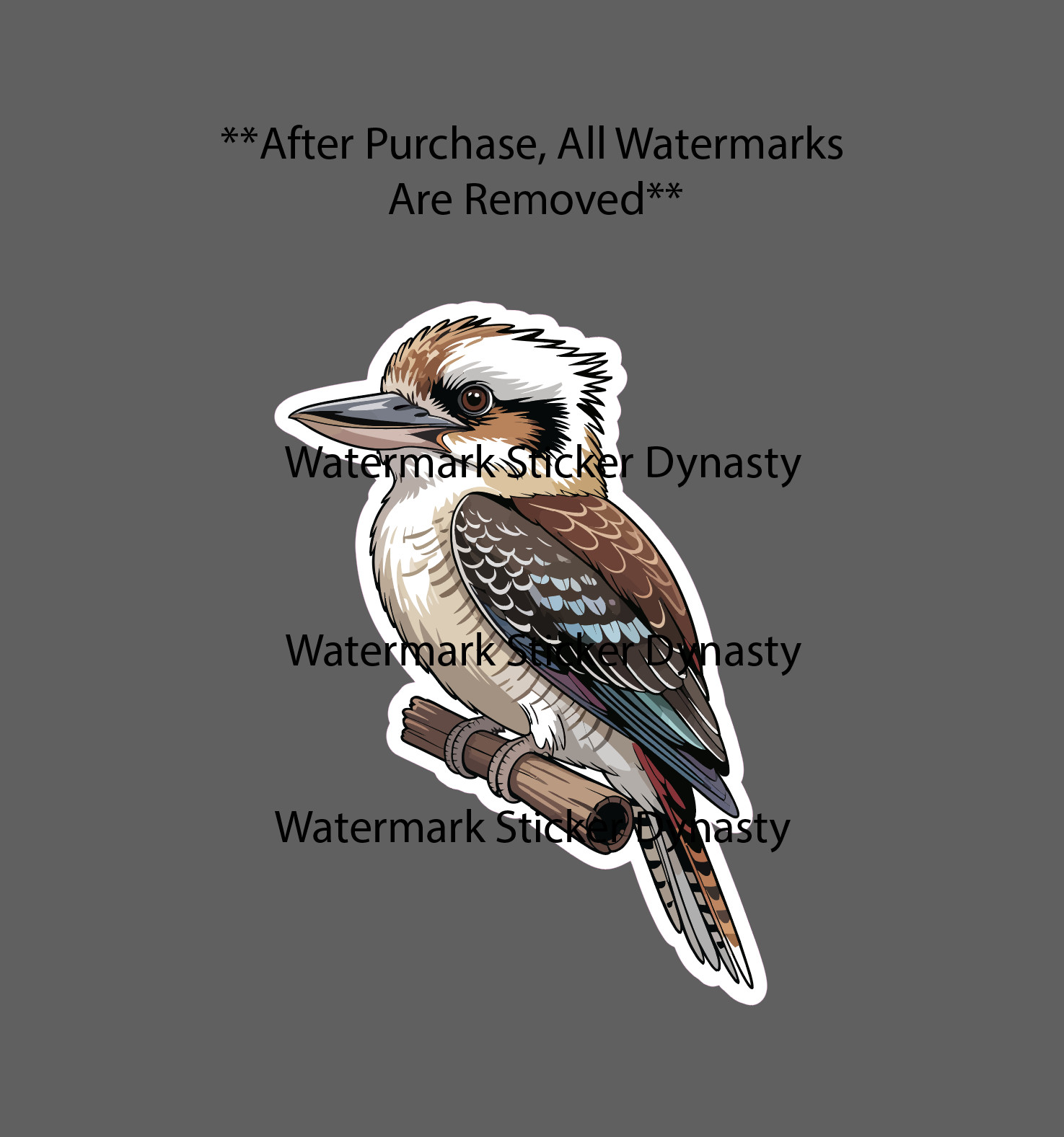 Kookaburra Sticker Waterproof Decal Bird Animal Outdoor Wildlife Nature Gift NEW