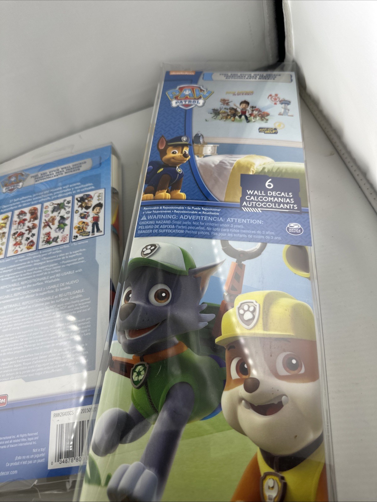 2 Packs New & Sealed Paw Patrol Wall Decals 37 2015 & 6 2014 Peel And Stick