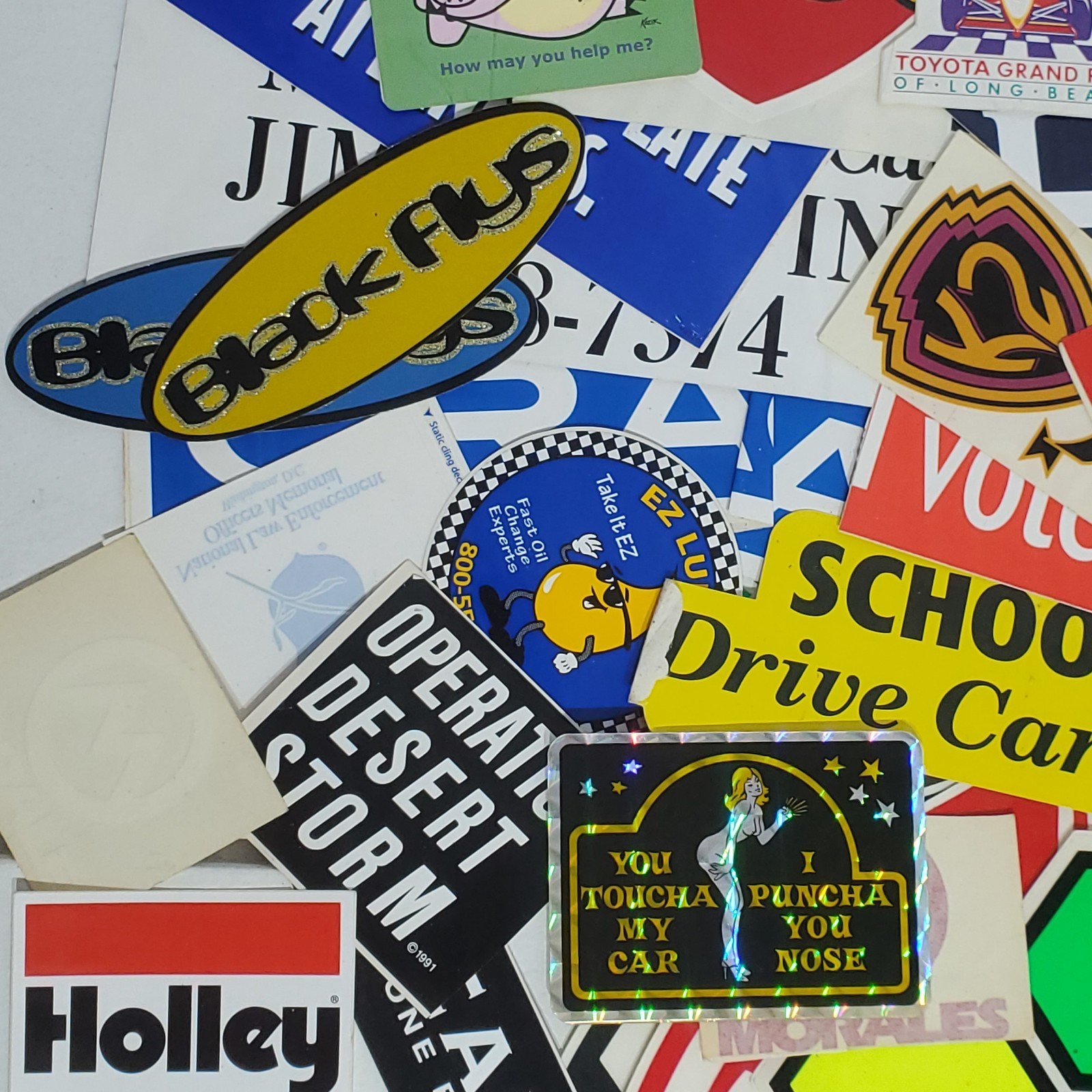 HUGE Sticker Lot Of 75 Assorted Fast Food Novelty Humorous Racing Vans & More