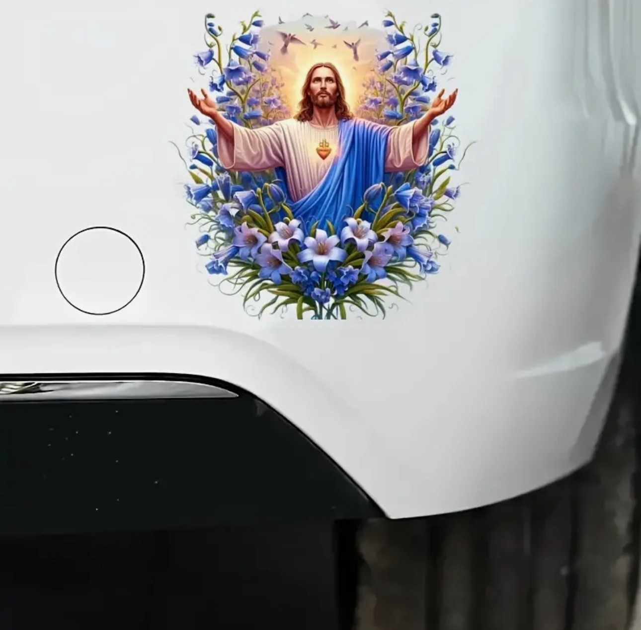 JESUS LILY 6” Inch VINYL DECAL DIECUT STICKER KING GOD PRAY CHRISTIAN FAITH 1PC