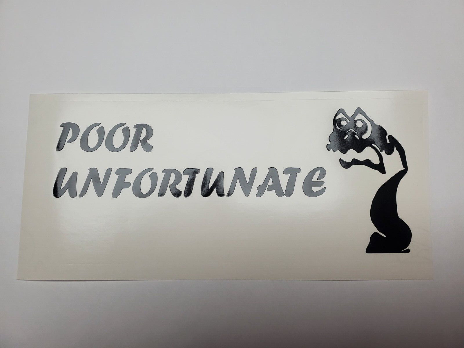 Poor Unfortunate Soul Decal, Kia Soul sticker, bumper sticker 8.5×3.5 inches