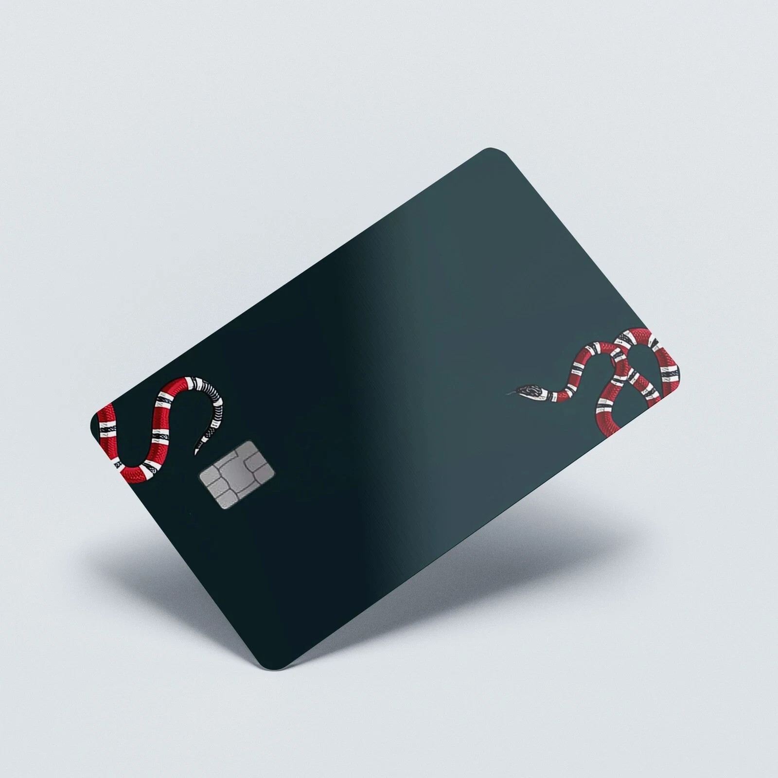 Credit Card Skin Stickers Red & Black Snake Card Skins Sticker Pack of 2 Skins