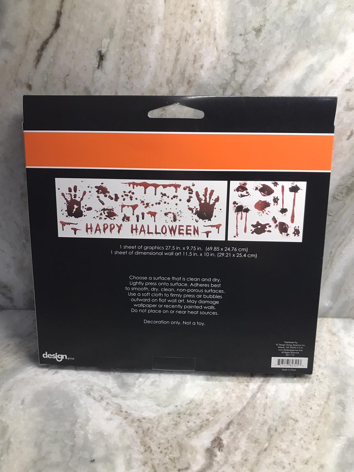 Design Happy Halloween 1 Sheet Of Wall Art 27.5×9.75 Inch Peel Stick Repo Enjoy