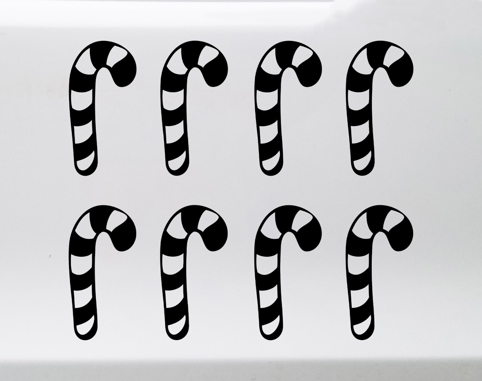 Set of 8 Candy Cane Vinyl Decals – Holidays Christmas Decor Tree Die Cut Sticker