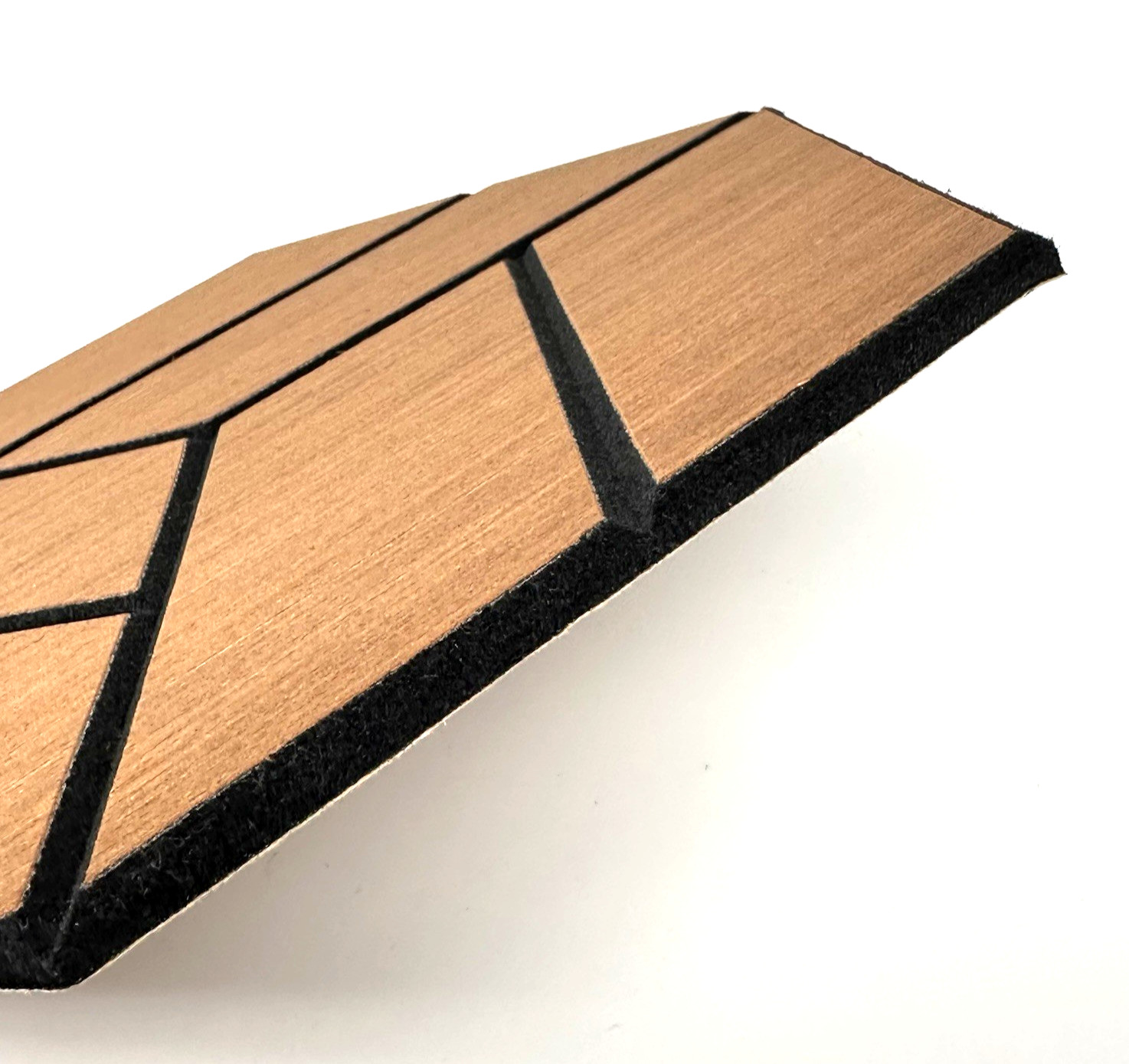 12 Hexagon Acoustic Veneer Wood Wall Panels in Oak Color Adhesive Back New NoBox