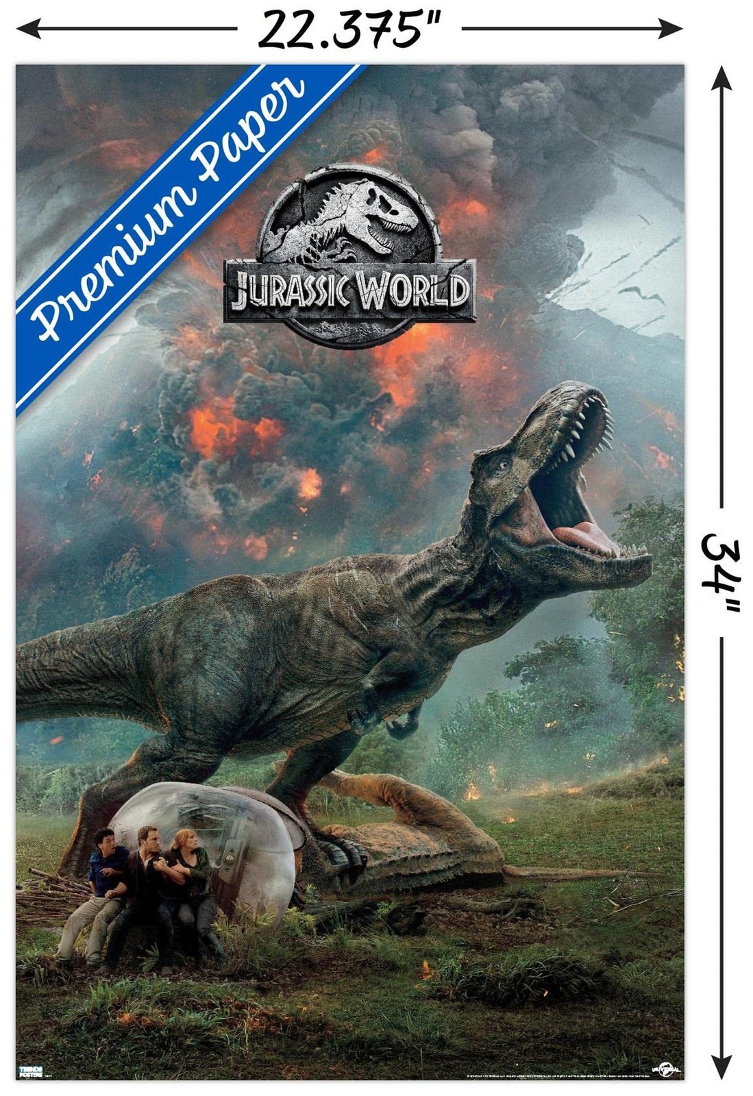Trends International Jurassic World: Fallen Kingdom – Volcano Wall Poster, 22…
