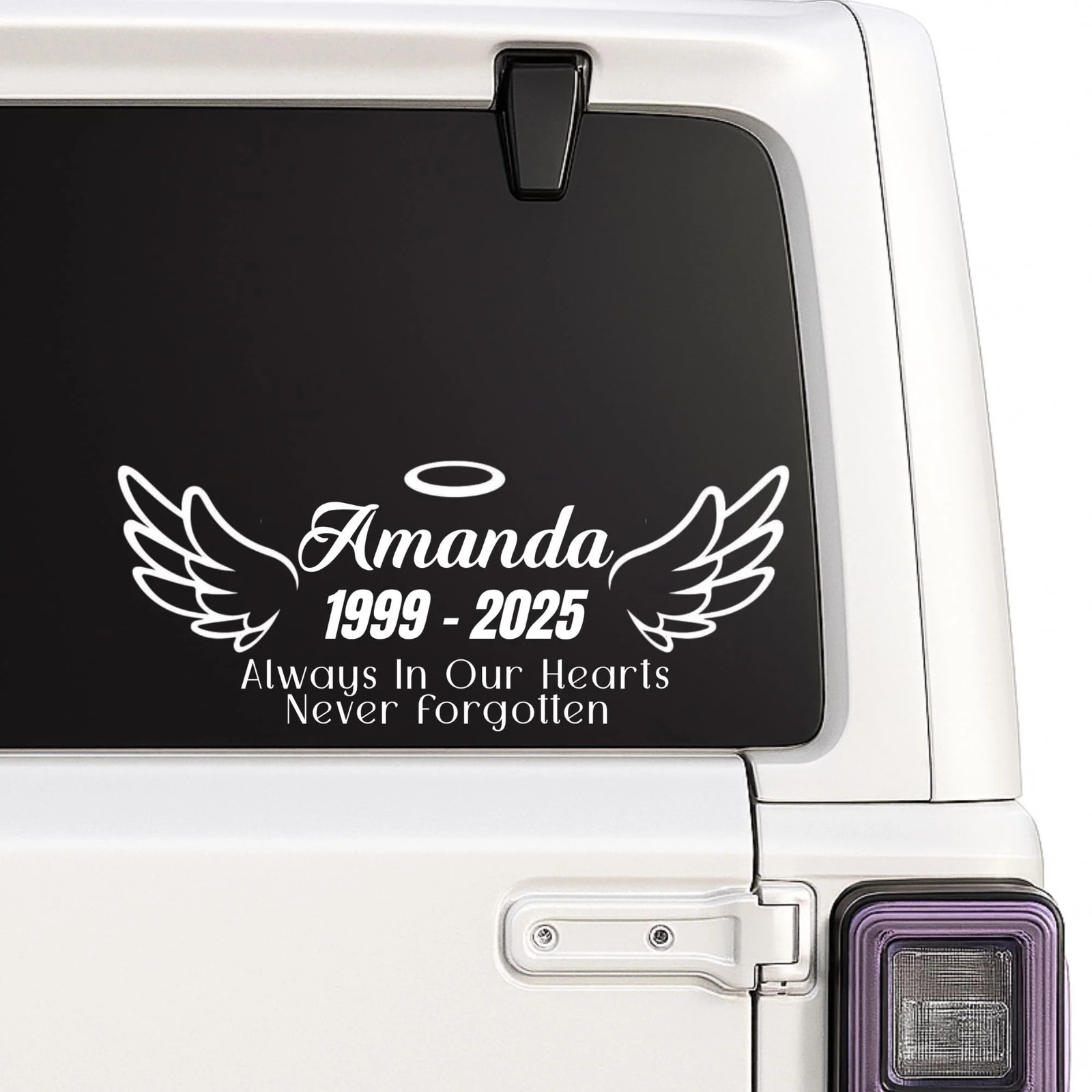 Custom Memorial Car Window Waterproof Decal Sticker Always in our Hearts | Gift