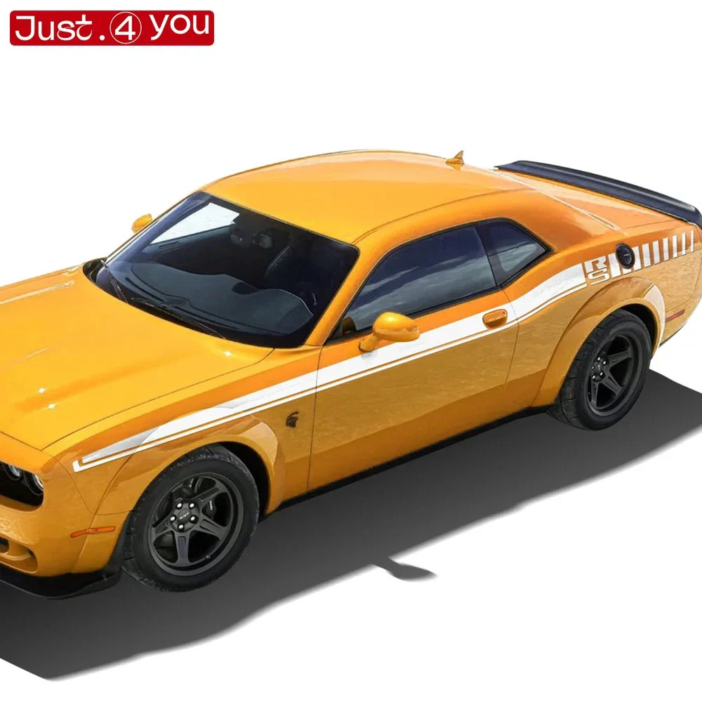 Aftermarket Dodge Challenger Body Side Accent Stripe Decal Kit – Door & Waist Li