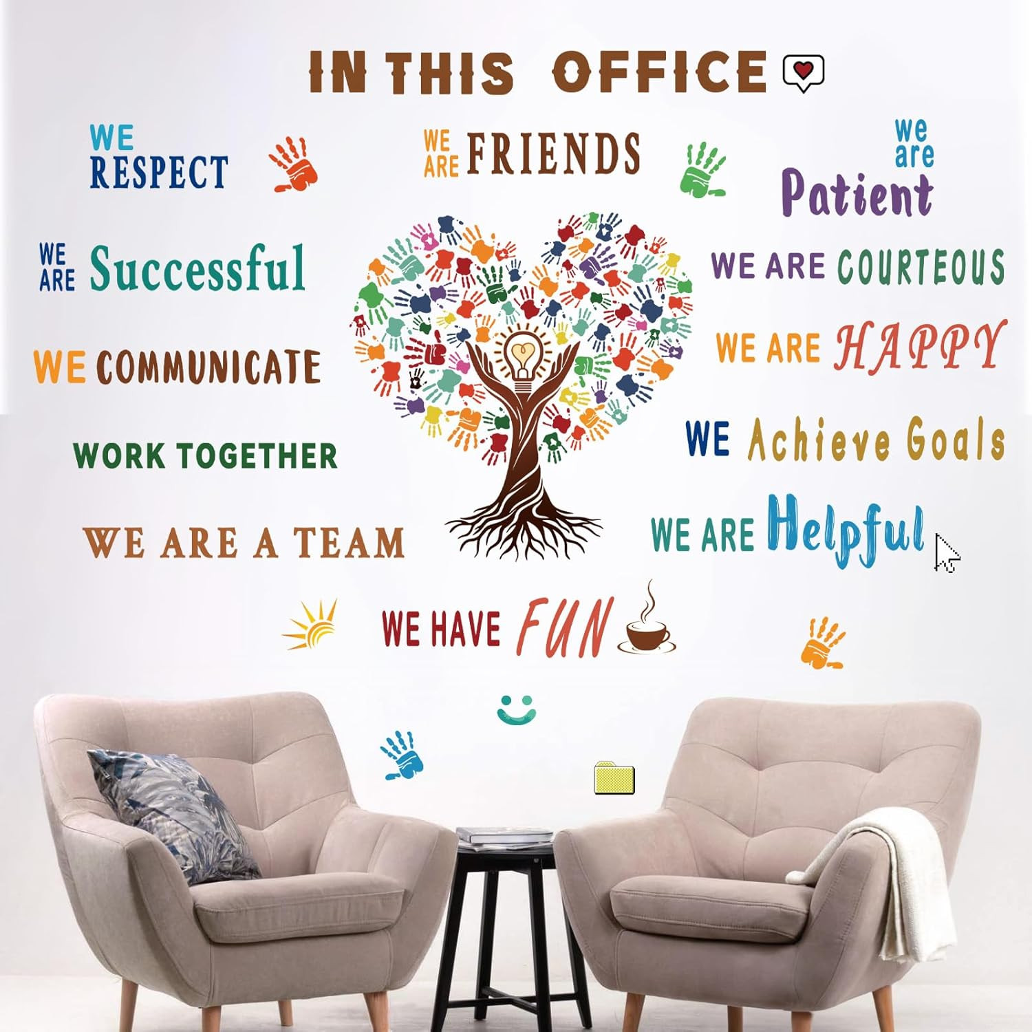 Office Inspirational Wall Decal Quotes Motivational Lettering Office Teamwork Pe
