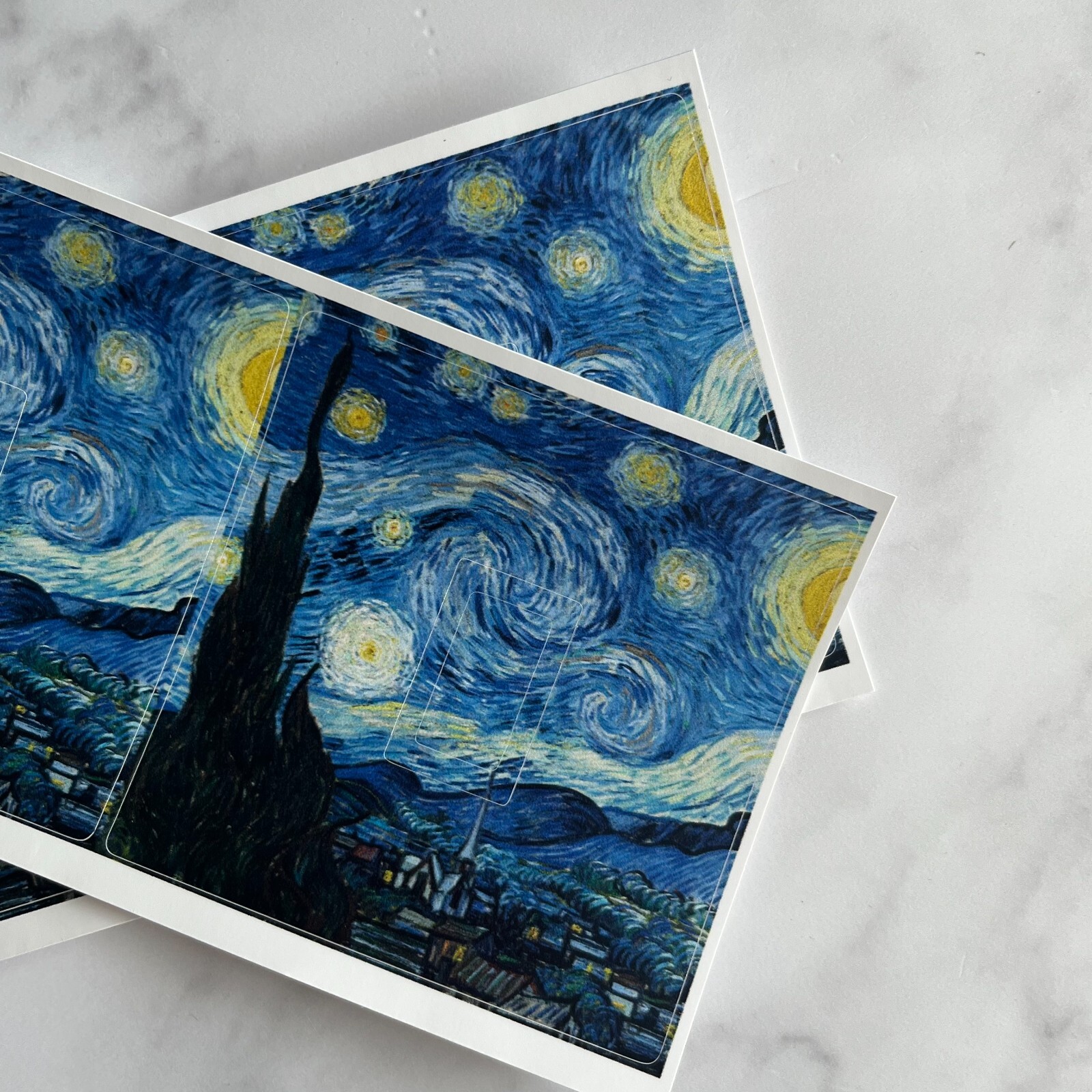 Pack of 2 Starry Night, Vincent Van Gogh Art Design for Single Light Switch