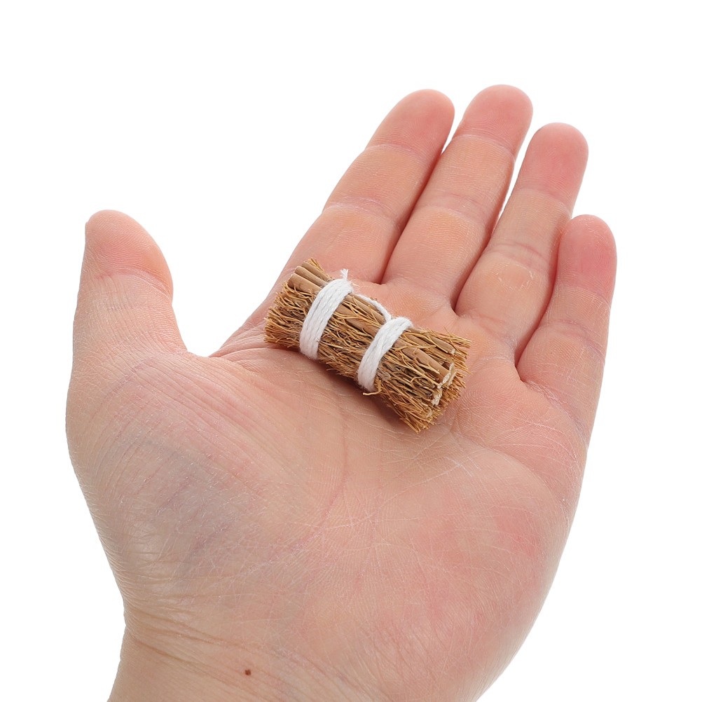 12pcs Mini Hay Bales: Micro Landscape Haystack Figurine – Dollhouse Hay Stack