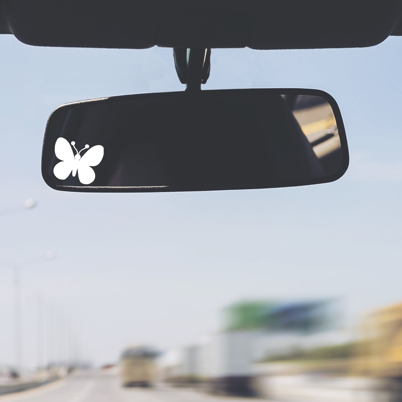 Cute Tiny Butterflies Vinyl Decal Sticker Rearview Mirror Car Truck Set of 2
